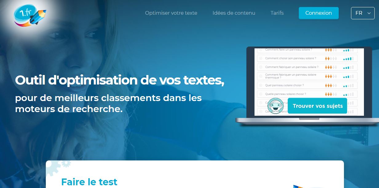 1.fr : test et avis de cet outil d’analyse sémantique !