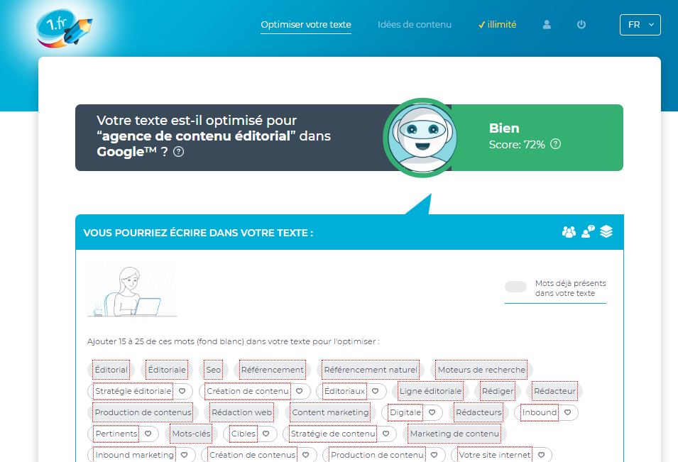 1.fr : test et avis de cet outil d’analyse sémantique !